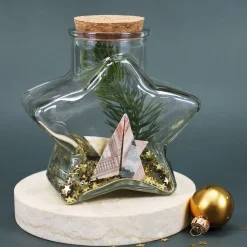 Glasflasche Stern