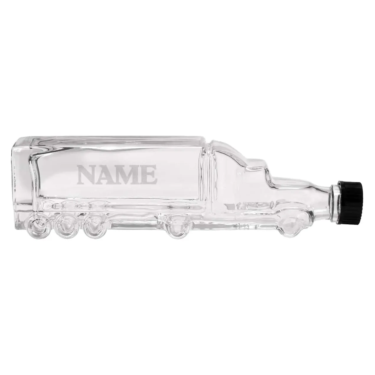 Glasflasche Truck mit Namensgravur