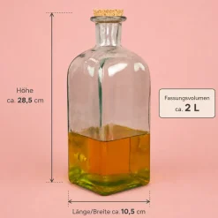 Glas Getränkespender 'Gentlemens Club' mit Name personalisiert | 2L Spender für Whisky & Spirituosen