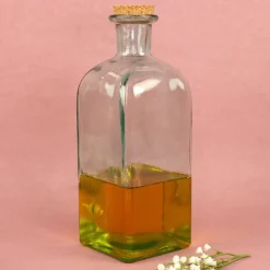 Glas Getränkespender mit Zapfhahn | 2L Spender für Limonade, Whisky & Wein mit Initiale und Name