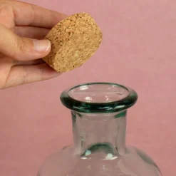 Glas Getränkespender mit Zapfhahn | 2L Spender für Limonade, Whisky & Wein mit Initiale und Name