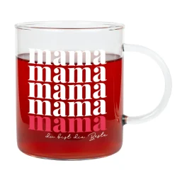 Glastasse für Mama personalisiert mit Wunschtext | Teeglas als Geschenk zum Muttertag