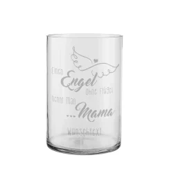 Glasvase Engel ohne Flügel nennt man Mama