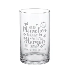 Glas Vase mit Gravur für Erzieherin | Personalisiertes Dankeschön Geschenk für Kita & Kindergarten