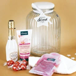 Glück im Glas - Geschenkset in großer Glasdose für Frauen