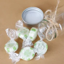 Glück im Glas Glücksbringer Glas mit Bonbons gefüllt
