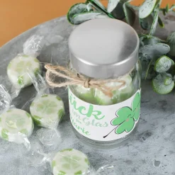 Glück im Glas Glücksbringer Glas mit Bonbons gefüllt
