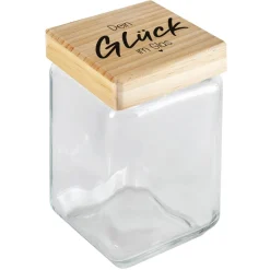 Glück im Glas - Vorratsglas in 4 Größen mit Ihrem Namensaufdruck