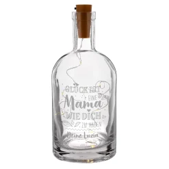 Glück ist, eine Mama wie dich zu haben - beleuchtete Karaffe mit Gravur