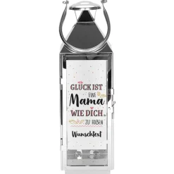 Glück ist, eine Mama wie dich zu haben - Laterne mit Wunschtext