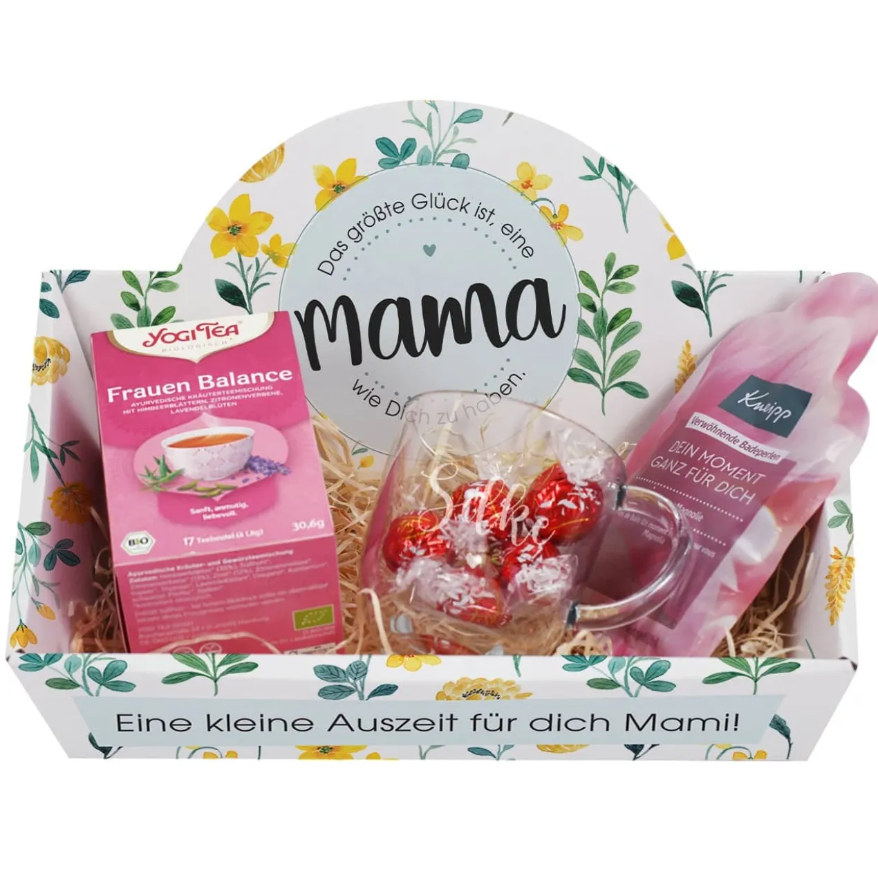 Glück ist eine Mama wie Dich zu haben - Geschenkkörbe mit verschiedenen Füllungen
