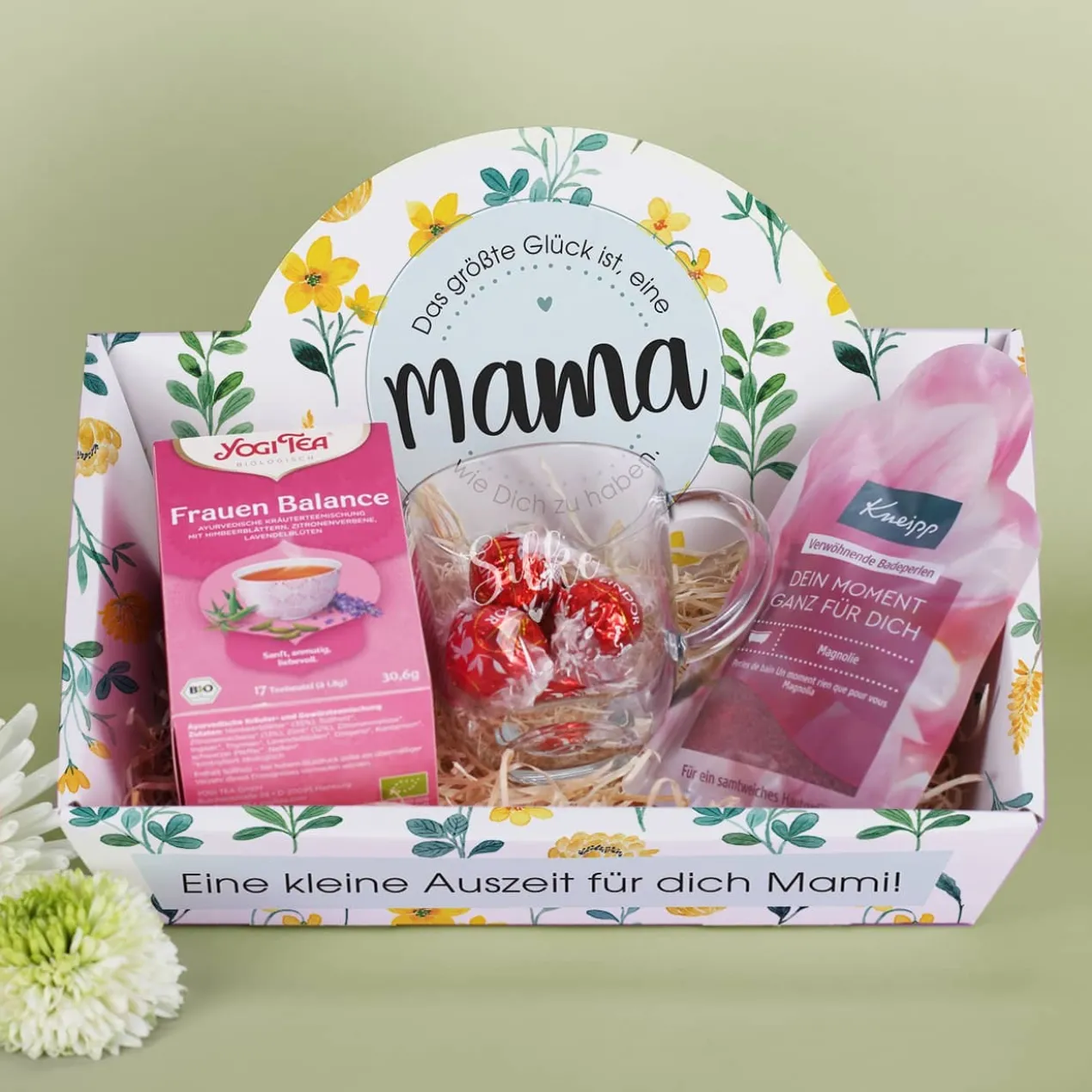 Glück ist eine Mama wie Dich zu haben - Geschenkkörbe mit verschiedenen Füllungen