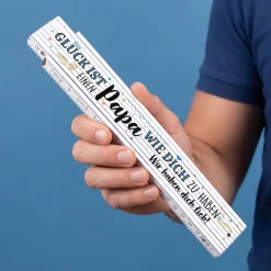 Glück ist, einen Papa wie dich zu haben - Zollstock mit Wunschtext