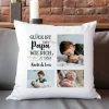 Glück ist, einen Papa wie dich zu haben - Kissen mit 3 Fotos und Wunschtext