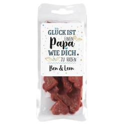 Glück ist, einen Papa wie dich zu haben - Salami Snack mit Text