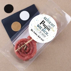 Glück ist, einen Papa wie dich zu haben - Salami Snack mit Text