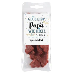 Glück ist, einen Papa wie dich zu haben - Salami Snack mit Text