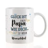 Glück ist, einen Papa wie dich zu haben - Tasse mit Wunschtext