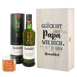 Glück ist, einen Papa wie dich zu haben - Glenfiddich Whisky Geschenkset