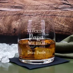 Glück ist, einen Papa wie dich zu haben - Glenfiddich Whisky Geschenkset