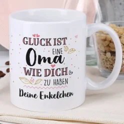 Glück ist eine Oma wie dich zu haben - Tasse mit Wunschtext