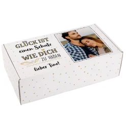 Glück ist... Geschenkbox mit Foto und Wunschtext