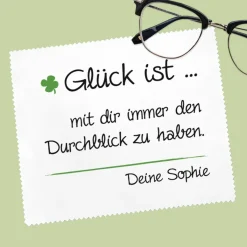 Glück ist - Ihr persönliches Brillenreinigungstuch