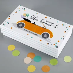Glückwunschbox für Geldgeschenk zum Führerschein mit Name & Wunschtext