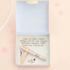 Glückwunsch - Geldgeschenkbox zu vielen Anlässen - mit Name und Wunschtext