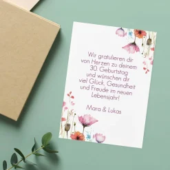 Glückwunschkarte mit Wildblumen - zu vielen Anlässen