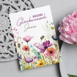 Glückwunschkarte mit Wildblumen - zu vielen Anlässen