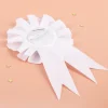 Glückwunsch-Rosette in weiß zum 50. Geburtstag