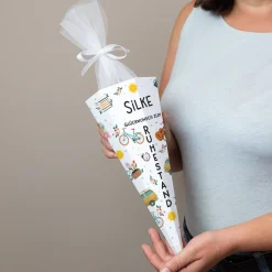 Glückwunsch zum Ruhestand - kleine Schultüte zur Rente