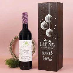 Glühwein mit persönlicher Geschenkbox zu Weihnachten