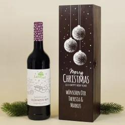 Glühwein mit persönlicher Geschenkbox zu Weihnachten
