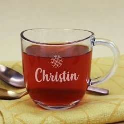 Glühweinset - Flamazing Christmas - mit Lindt Schokofigur und graviertem Glas