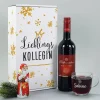 Glühweinset - Lieblings... - mit graviertem Glühweinglas und Lindt Schokofigur