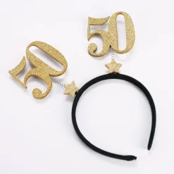 Glitzernder Haarreif zum 50. Geburtstag