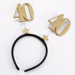 Glitzernder Haarreif zum 40. Geburtstag