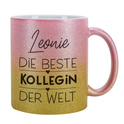 Glitzertasse für die beste Freundin, Kollegin oder Schwester der Welt