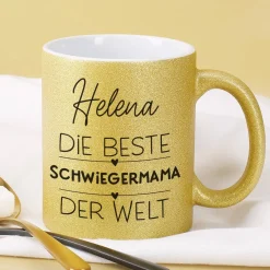 Glitzertasse für die beste Freundin, Kollegin oder Schwester der Welt