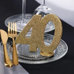 Goldene Dekozahl 40 - zum Geburtstag