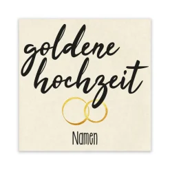 Goldene Hochzeit - Flaschenetikett mit Namensaufdruck