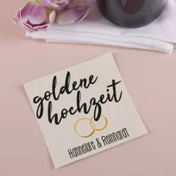 Goldene Hochzeit - Flaschenetikett mit Namensaufdruck