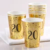10 Goldene Pappbecher zum 20. Geburtstag