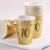 10 Goldene Pappbecher zum 70. Geburtstag