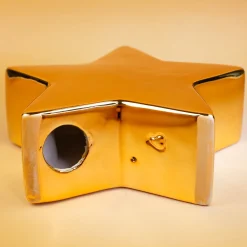 Goldener ‚Glücksstern‘ von Leonardo – personalisiert mit Wunschtext | Glücksbringer-Geschenk | 20 cm