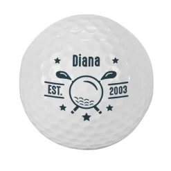 3 Golfbälle mit Wunschname und Jahr personalisiert