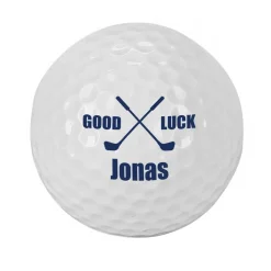 Good Luck - 3 er Set Golfbälle mit Name