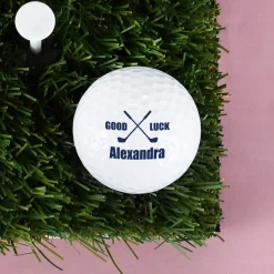 Good Luck - 3 er Set Golfbälle mit Name